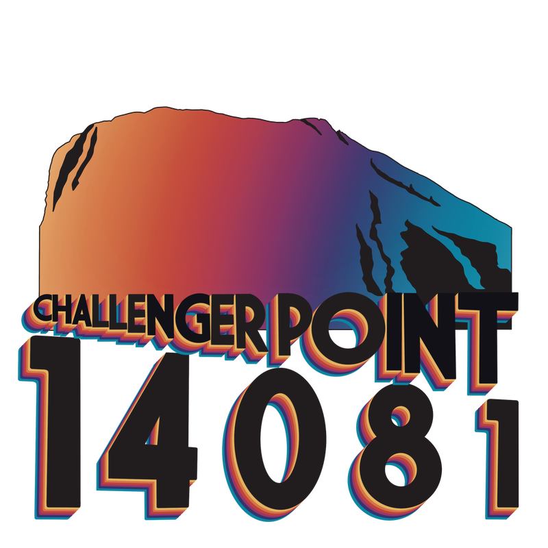 colorful relief of challenger point, altitude 14,081